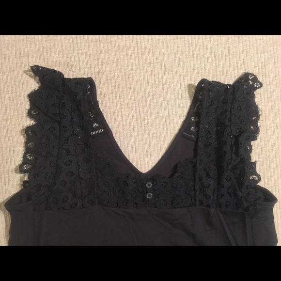 NWT LOFT | Petite ruffle lace swing dress - Picture 6 of 7